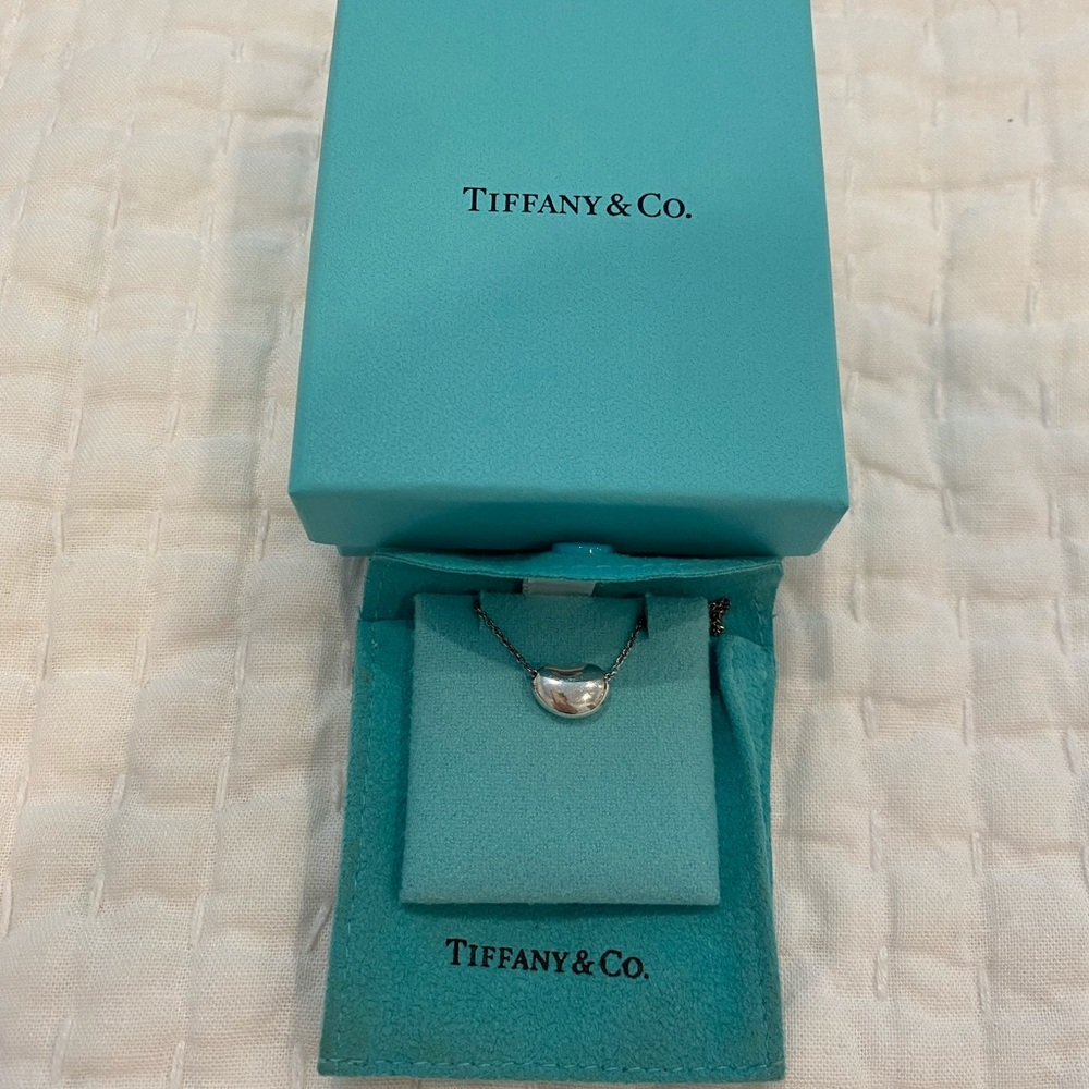 Authentic Tiffany & Co Bean Necklace in Sterling Silver